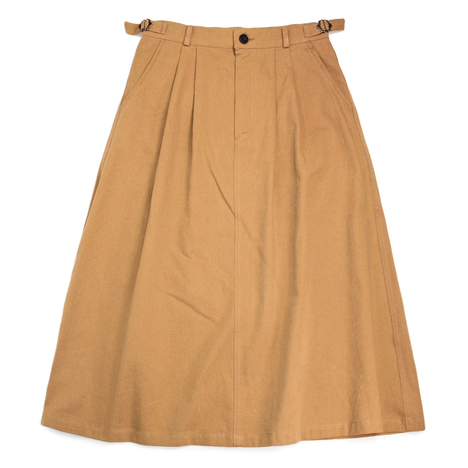 Side Belt Skirt - Beige