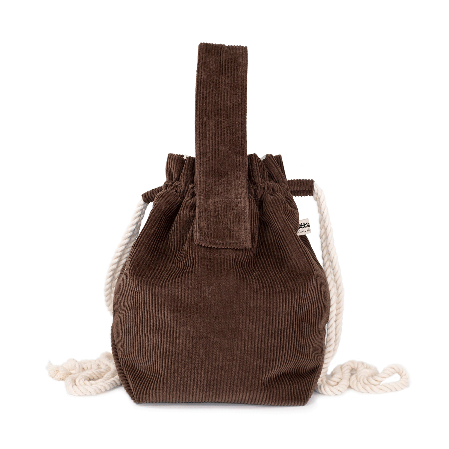Corduroy Bucket Bag - Brown