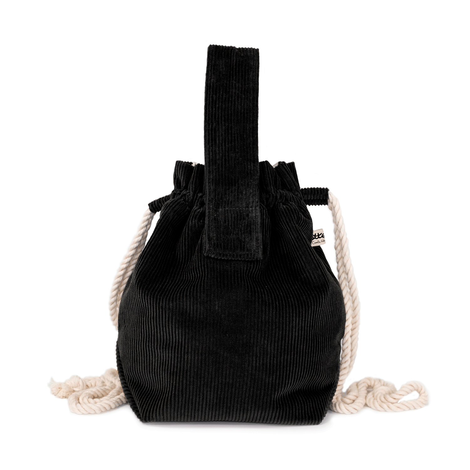 Corduroy Bucket Bag - Black