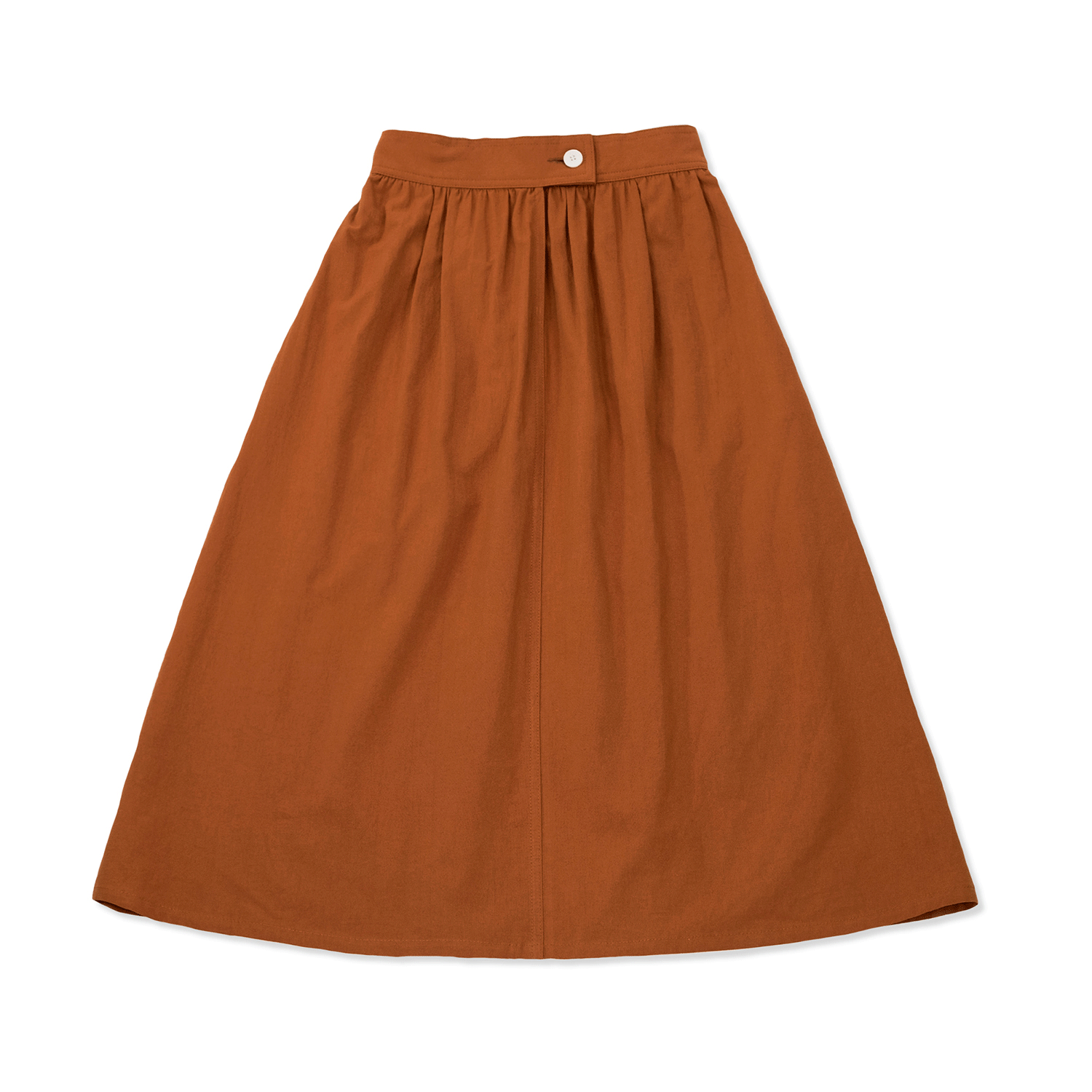 Shirring Banding Skirt - Burnt Orange
