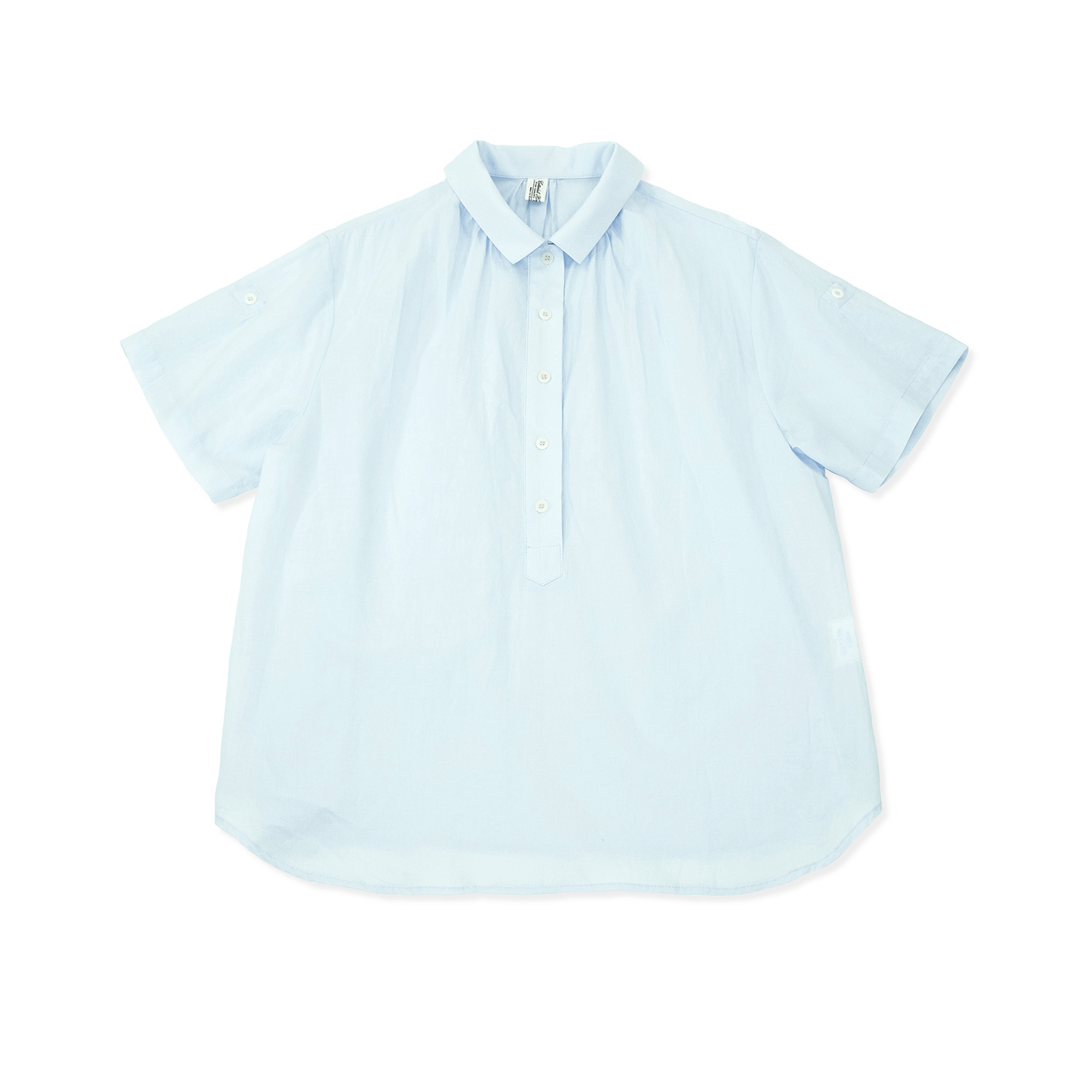 Pullover Rollup Shirts - Baby Blue