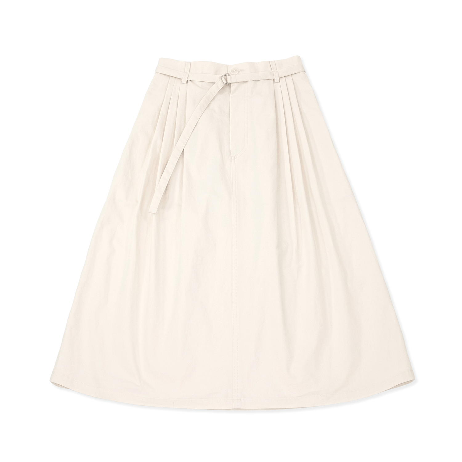 Loose Belt Skirt - Ivory