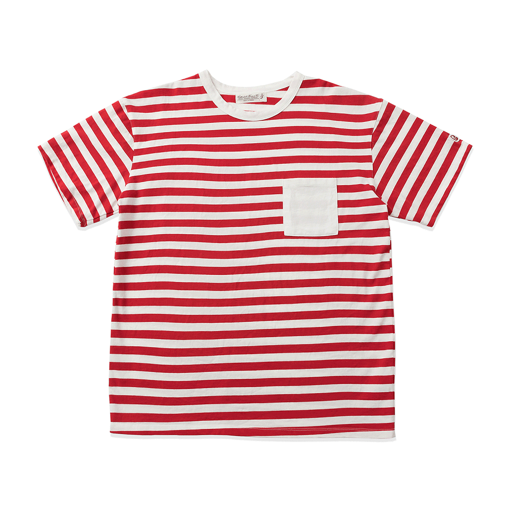 Stripe Pocket T-Shits - Red Stripe