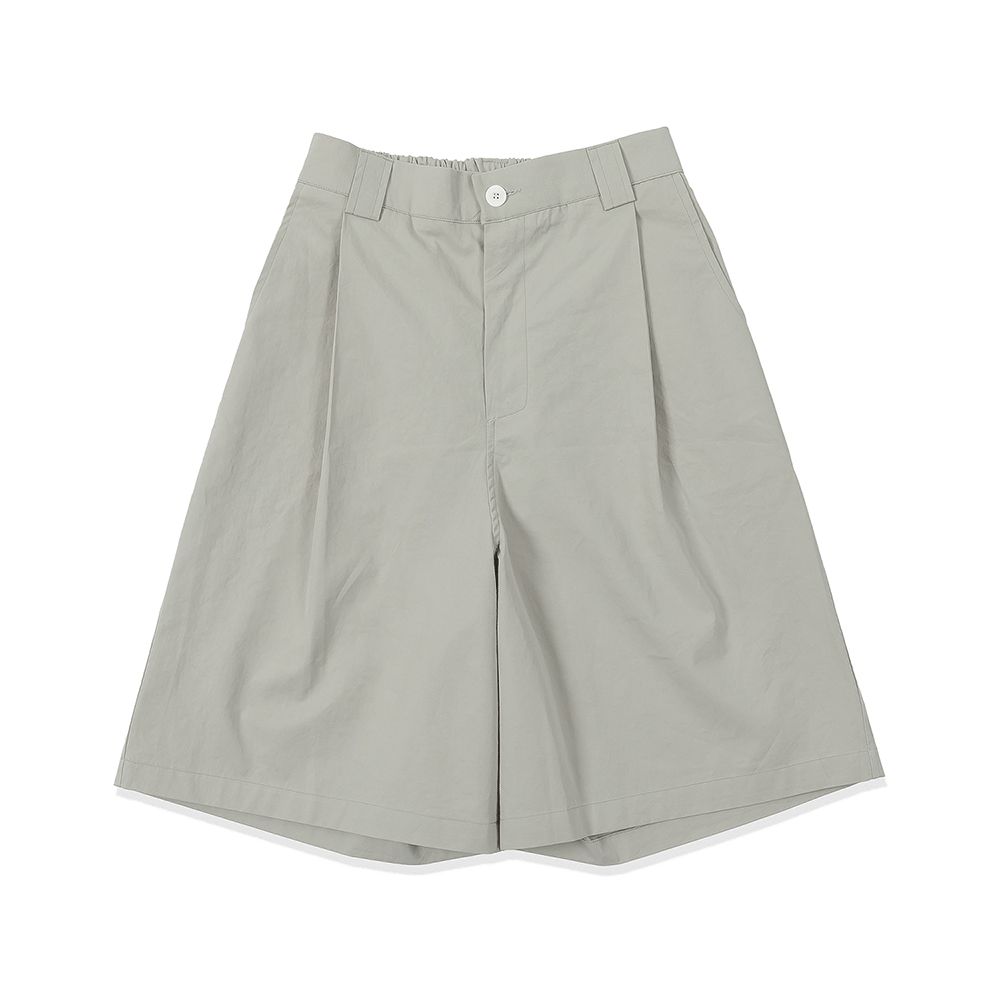 Wide Half Pants - French Gray
