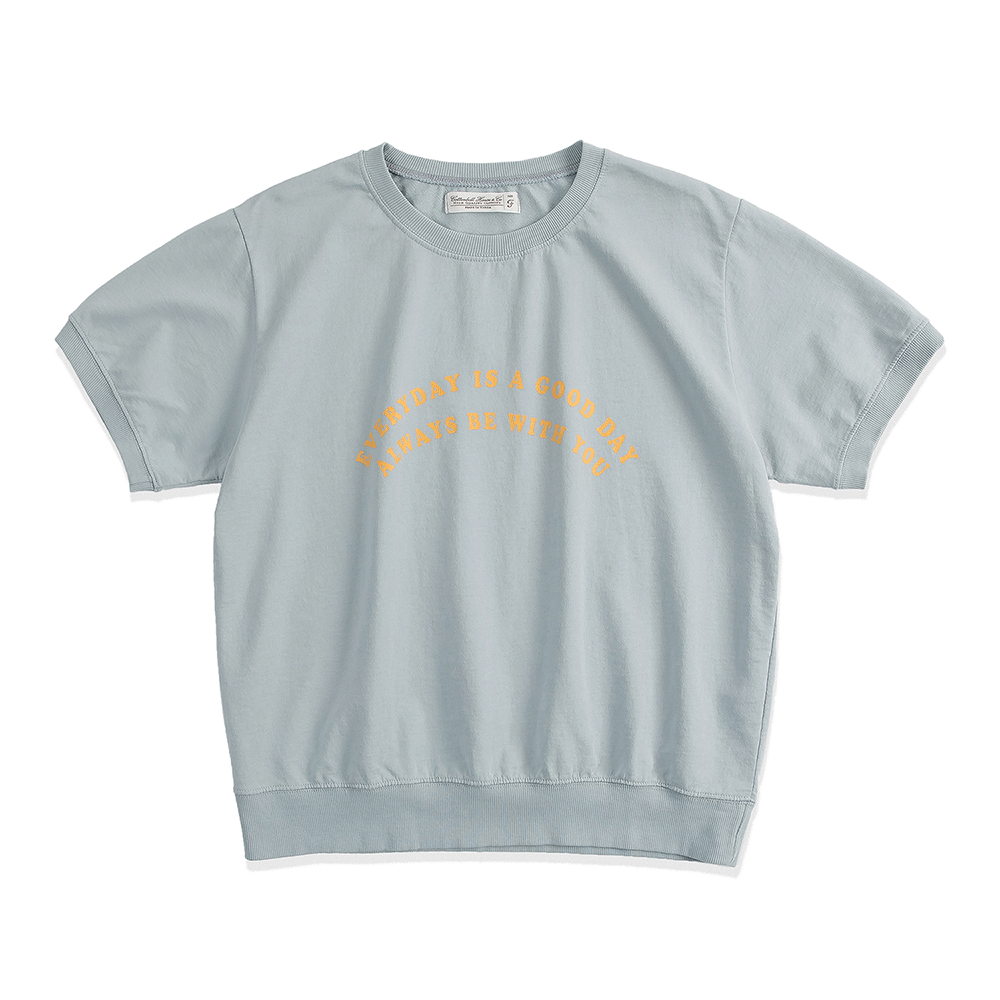 Crew Neck T-Shirts - Skyblue