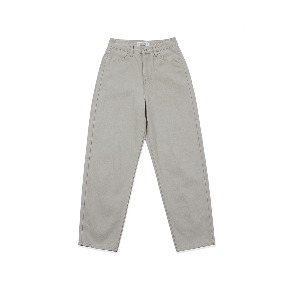 Cotton Tapered Pants - Beige