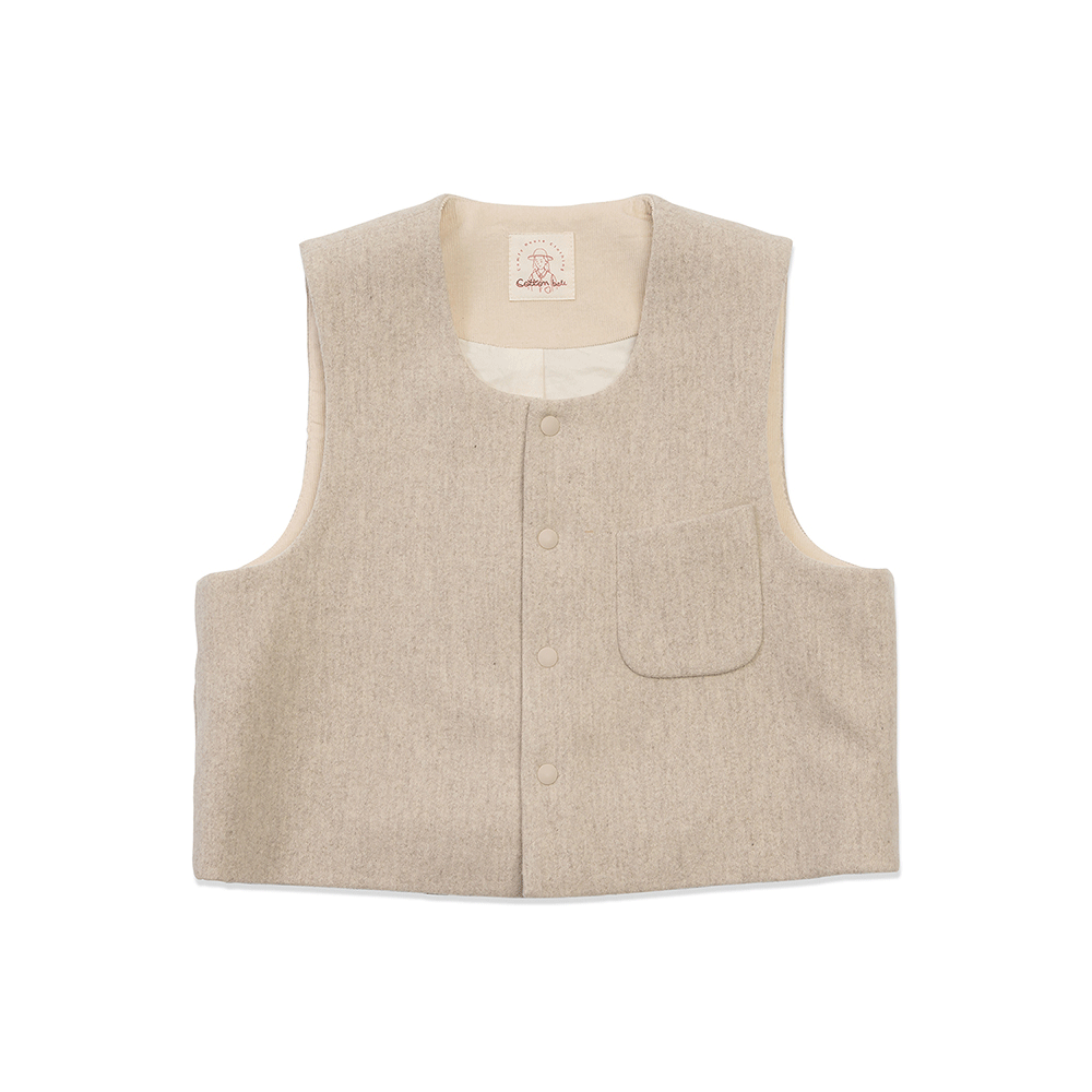 Wool Short Vest - Oatmeal