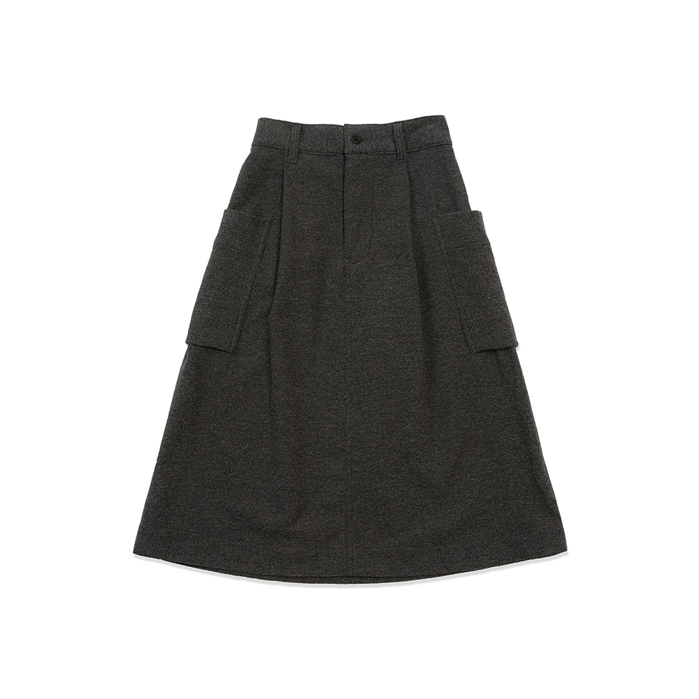 Out Pocket Wool Skirts - Wool Charcoal