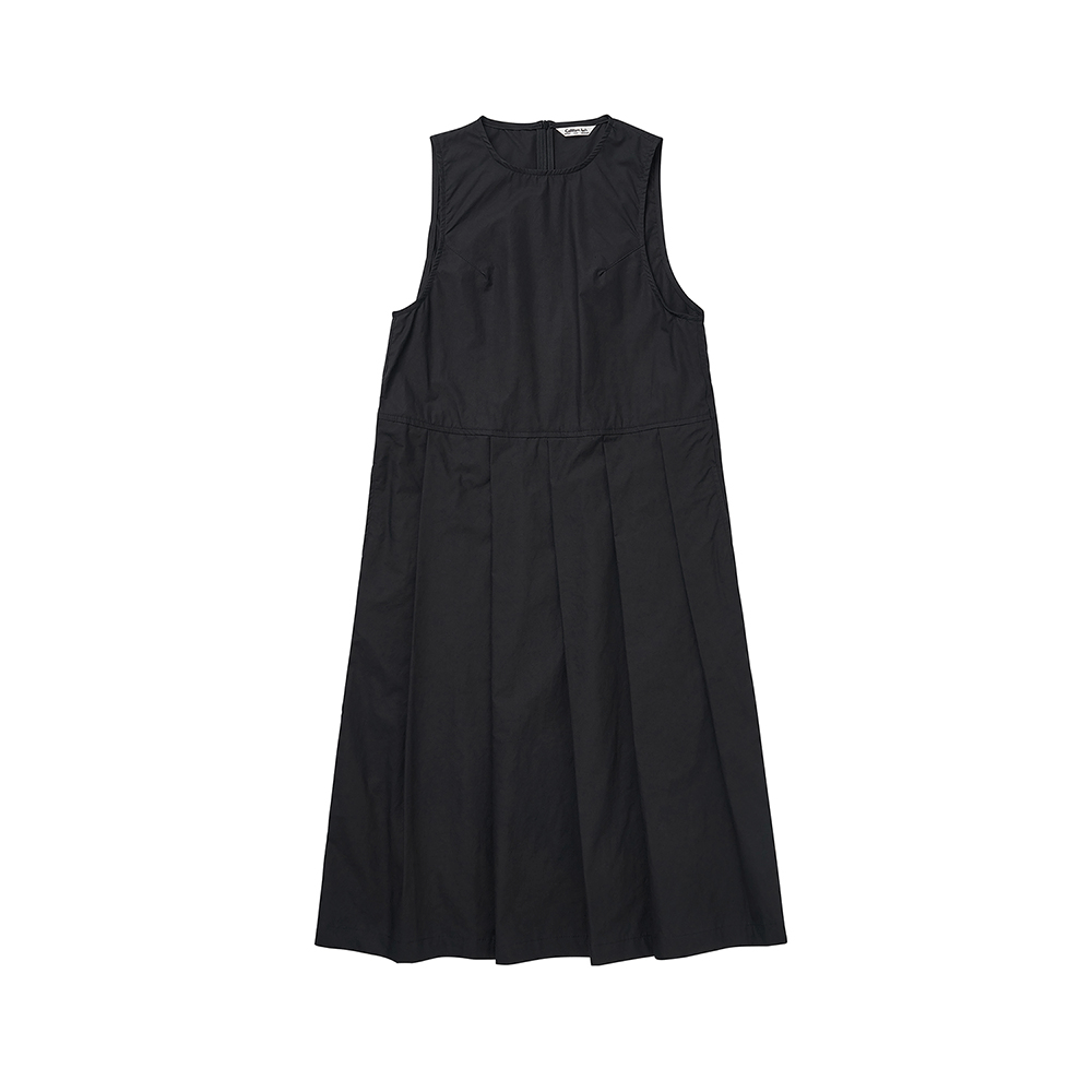 Pleated Skirt Dress - Black