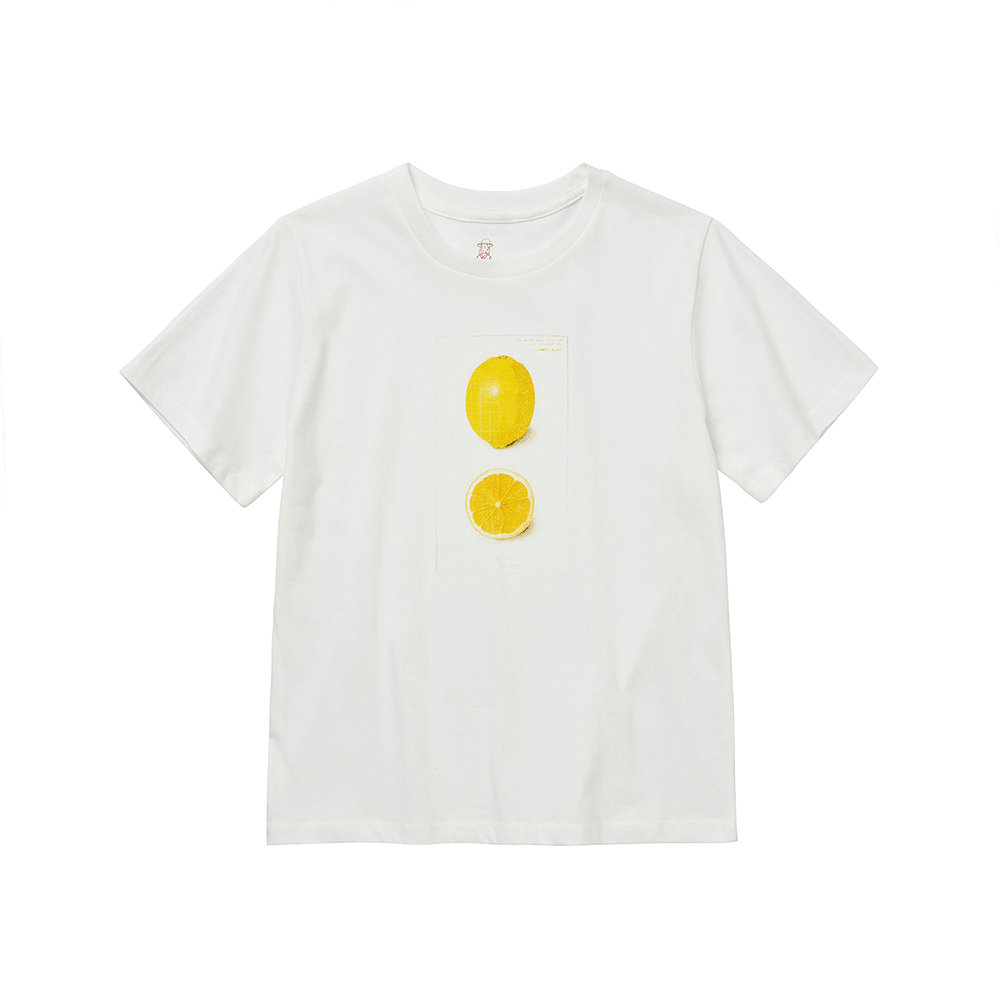 Printed T-Shirt - Lemon White