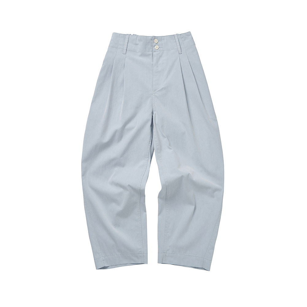 Two Button Wide Slim Pants - Sky Blue