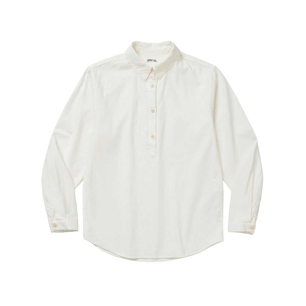 Pullover Long-Sleeve Shirts - Ivory