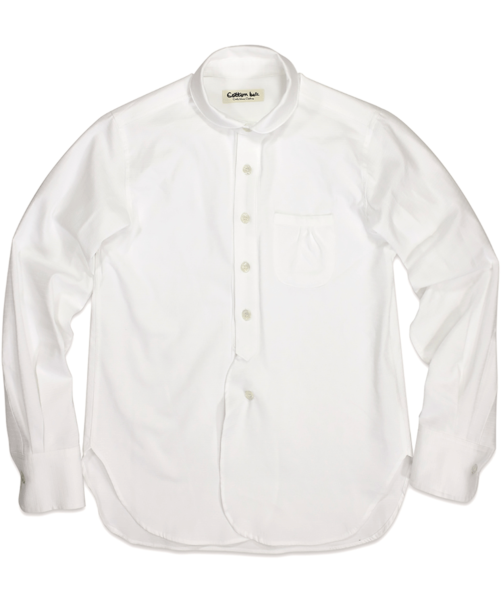 Shirring Pocket Shirts (Long) - White