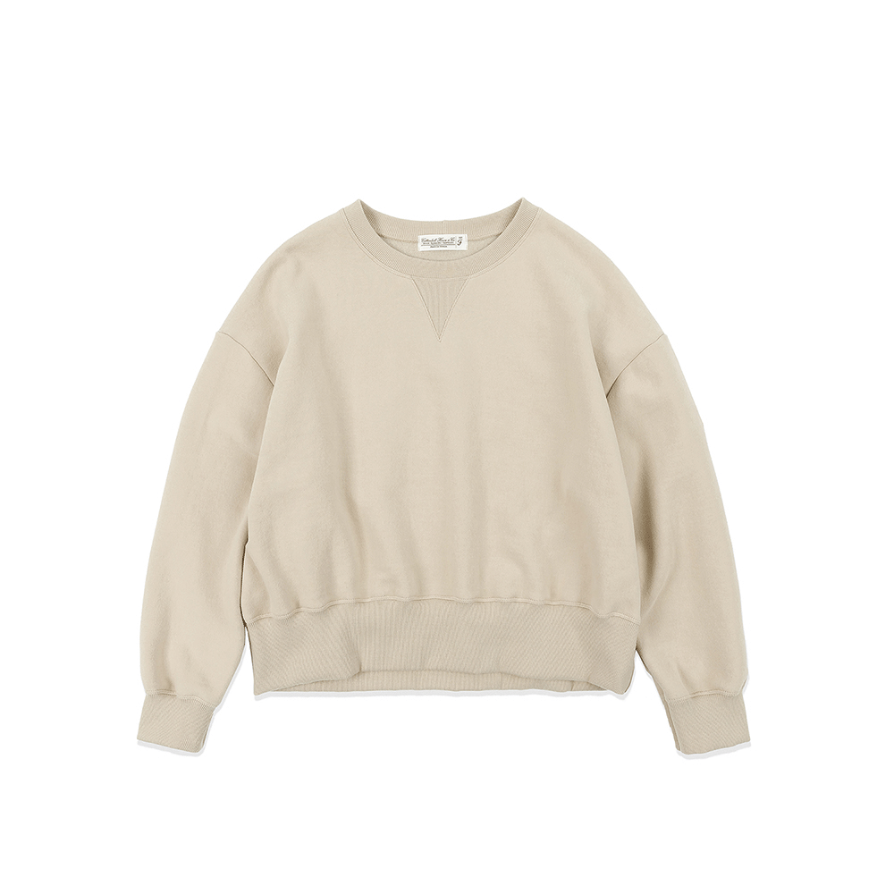 Peachskin Fleece-Lined Sweatshirt - Beige
