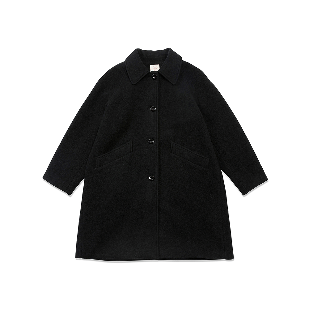 Balmacaan Cashmere Coat - Black